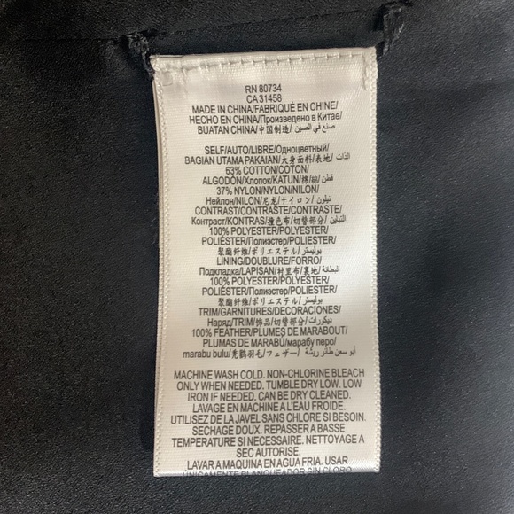 BCBGMaxAzria Feathered Peplum Sleeveless Blouse - Picture 5 of 5